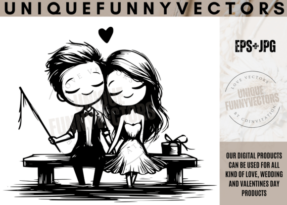Charming Wedding Couple SVG: Stick Vectors 349 for Designers