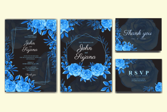 Elegant Watercolor Wedding Invitation Cards Set for Your Special Day