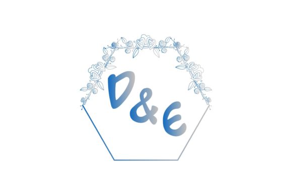 Monogram Wedding Design: D & E Initials for Timeless Elegance